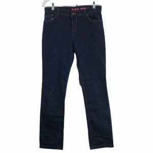 The Childrens Place Girls Jeans Size 16 Skinny Dark Wash Adjustable Waist EUC